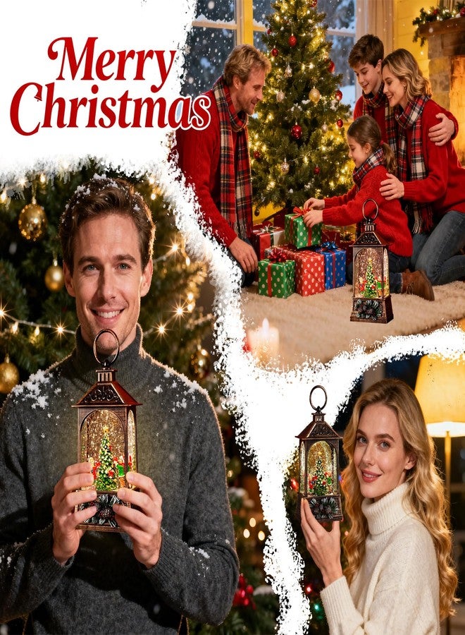 JEDAWN زينة عيد الميلاد الداخلية - 8 أغاني عيد الميلاد، فانوس عيد الميلاد - زينة ثلجية موسيقية متلألئة وكرة ثلجية للشجرة، ديكور منزلي داخلي للعطلات، هدايا حفلات العطلات. - Image 2